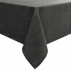 Smiry Leinenoptik Tischdecke Abwaschbar Lotuseffekt Eckig 100 x 140 cm Dunkelgrau 🌸