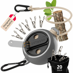 AUTDOOR® Wäscheleine ausziehbar - Perfekt für Camping & Reisen 🏕️