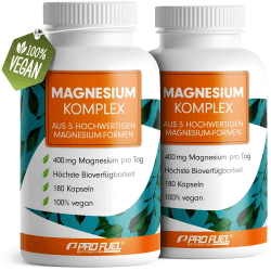 Magnesium Komplex Kapseln 360x - 5 hochwertige Formen - 6 Monats-Vorrat