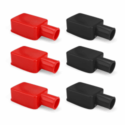 HERKINDNESS 6 Stück Gummi Batterie Polabdeckung - Batteriepol Abdeckungen für Autos, E-Bikes, Lkws 🔋