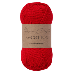 Utopia Crafts Re-Cotton Strickgarn, 100 g (Scarlet), Scharlachrot 🧶🎉