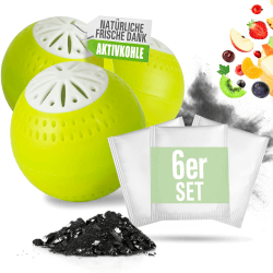 🌿🌬️ Natürlicher Geruchsneutralisierer - inkl. 3 Nachfüllpacks für eine lange Wirkungsdauer - 2-in-1 Funktion mit Aktivkohle