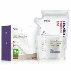 Nuliie 120 Stück Muttermilchbeutel, 250ml BPA-frei mit Ausgießer