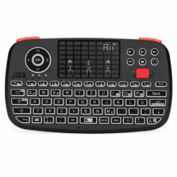 Rii Bluetooth Tastatur mit Touchpad 🖱️🌟 Deutsches Layout, Schwarz