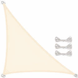 🌞 CelinaSun Premium PES Sonnensegel Dreieck 2,5x2,5x3,5m Creme weiß 🏖️