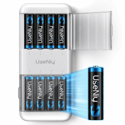 🔋🔌 UseNiy Lithium AA Akku & Ladegerät 8 Stück 🌟