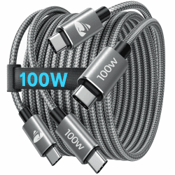 USB C auf USB C Kabel [ 2Stück 2M+2M ] 100W USB C Kabel PD Schnellladekabel für iPhone 16 Pro Max, Samsung S24, iPad Pro