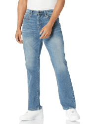 👖 Amazon Essentials Herren Bootcut-Jeans mit gerader Passform 34W / 30L Helle Waschung