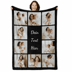 🎁 DIY Personalisierte Decke mit Foto und Text – Fotodecke Selbst Gestalten 📸
