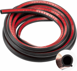 🚗 Autotür Türdichtung 4m 13-15mm Gummidichtung Türdichtung Autotür 🛡️ Gummiprofil Kantenschutz D-förmig schwarz