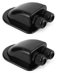 🌞🔌 QWORK® 2 Stück Dachdurchführung IP68 Wasserdicht ABS Solar Doppel-Kabeldurchführung
