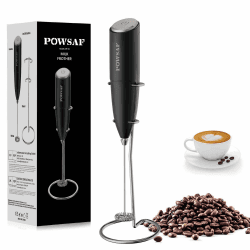 🌟 POWSAF Milchaufschäumer elektrisch mit Ständer 🌟