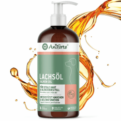 VERGLEICHSSIEGER 🐾🐟 AniForte Lachsöl Hunde 1 Liter - Reich an Omega 3 & 6