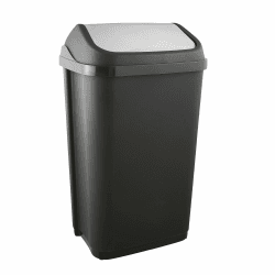 🗑️ KEEPER Mülleimer mit Schwingdeckel, 50 l, Swantje, Graphit-Grau - Sonderangebot!