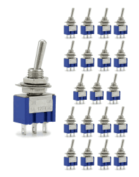 🔥 QWORK 20Stk Mini Kippschalter SPST AC 125V 6A ON-ON 3 Pins 2 Position für Auto Arduino LKW Boot (MTS102) - Sonderangebot!