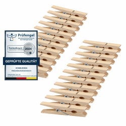 Angebot: 24 x Wäscheklammern aus Holz | Große Holzwäscheklammern 🎄
