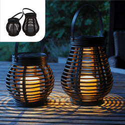 🌞 Gadgy Solar Laternen für Außen - 2er Set LED Deko-Lampen 🌼