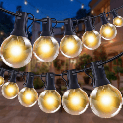 LED Lichterkette Außen - 30M Outdoor Lichterkette Strom LED Glühbirnen 💡🎉🌟