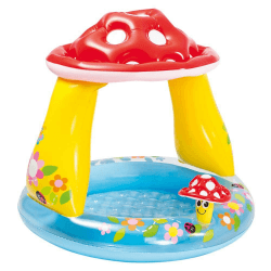 🌞🍄 Tolles Angebot! Intex 57114NP - Aufblasbarer Baby-Pool Pilz, Vinyl, Mehrfarbig, 102x89 cm