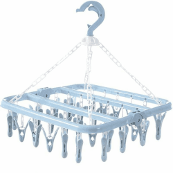 Retoo Faltbarer Wäscheständer mit 32 Clips Drehhaken 🧺👚