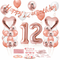 Luftballon 12. Geburtstag Roségold 🎈🎉
