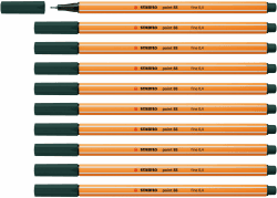 🎨 STABILO Fineliner - point 88 - 10er Pack - olivgrün 🖋️