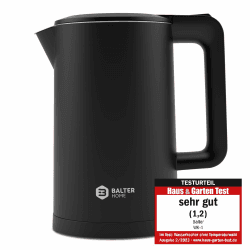 🔥 Balter Wasserkocher Edelstahl WK-4, 1,7 Liter - Teekocher Kompakt 🍵
