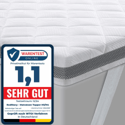 🌙 BedStory Gel Topper 180x200cm H3/H4 | 7,5 cm Höhe | Kaltschaumkern