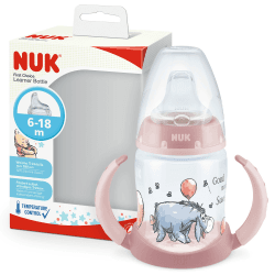 🍼 NUK First Choice+ Trinklernflasche | 6–18 Monate | 150 ml | Disney Winnie Puuh rosa 🐻
