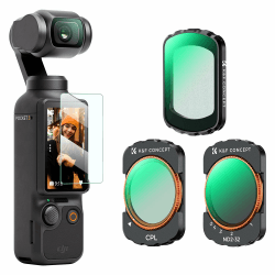 📸🔍 K&F Concept OSMO Pocket 3 Polfilter(CPL),ND2-32, Black-Mist 1/4 Filter Magnetisch Kompatibel mit DJI OSMO Pocket 3 (Aluminiumrahmen)