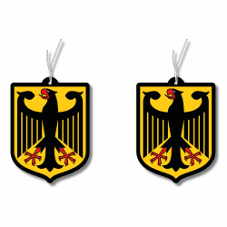 🦅 2x Duftbaum mit Bundesadler Motiv - Auto Lufterfrischer Set 🚗