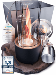Firell Bioethanol Tischkamin mit Tornado-Flamme 🏆 - Ethanol Tischfeuer Indoor & Outdoor