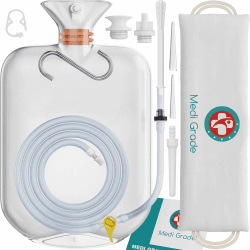 🚿 Medi Grade Einlaufset für Intimreinigung - 2L Kapazität - Enema Kit - 100% Transparent