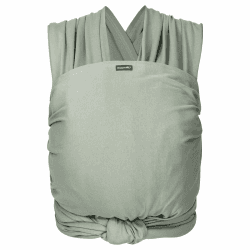 👶 Hoppediz Elastisches Baby-Tragetuch - Bio-Baumwolle - Salbei 4,60 m, Grün 👶