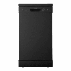 KKT KOLBE Geschirrspüler Spülmaschine | freistehend | 45 cm | Schwarz | 🌊 AquaStop | Höhenverstellbarer Oberkorb | Besteckkorb | 4 Spülprogramme | 9 Maßgedecke | DW401S