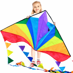 🪁 HONBO Kinderdrache Großes Delta-Drachen für Kinder und Erwachsene für Strandausflug Outdoor-Spiele 🌈