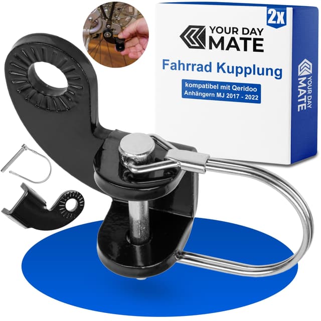 Fahrradanhänger Kupplung, 2 Sets, Schwarz ⭐ Sicher und Zuverlässig ⭐