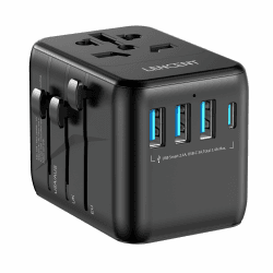LENCENT Universal Reiseadapter mit 3 USB & Typ-C ✈️