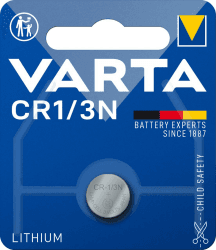 🔋🔑 VARTA Knopfzelle CR1/3N, 1 Stück | 3V Lithium Coin Batterie