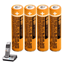 AAA Akku NiMH 550mah 1,2V für Panasonic 4 Stück 🔋📞