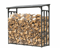 🔥 Angebots-Highlight! QUICK STAR Metall Kaminholzregal Anthrazit XXL 185 x 70 x 185 cm 🌲🏡