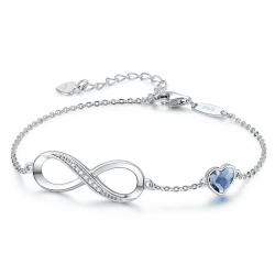 Infinity Armband Damen 925 Sterling Silber Rosegold oder Edelstahl