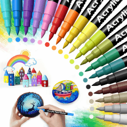 🎨 Acrylstifte Set mit 0,7-mm-Spitze - Professionelle Qualität und Sicherheit für Kreative 🖌️