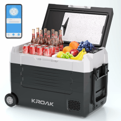 🌬️🚗 45L Tragbarer Kompressor Kühlbox mit Bluetooth-App für Camping und Auto 🏕️🚚