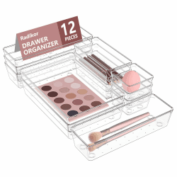 🌟 Schubladen Organizer Set - 12 Stücke in 4 Größen 🌈