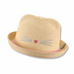 Süßer Sterntaler Strohhut Katze 😻 - UV-Schutz 50+ Sommerhut 🌞