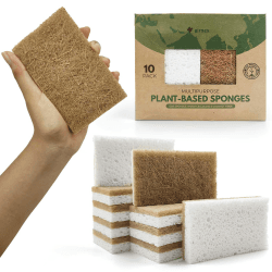 AIRNEX Biologisch Abbaubarer Spülschwamm 10er Set - Umweltfreundlicher Putzschwamm 🍃