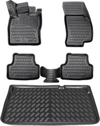 🚗 ELMASLINE 3D Gummimatten & Kofferraumwanne Set für VW T-Cross ab 2018 🌟