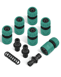 🌿 ERKOON 9 Stück Schlauch Kupplung-Satz 1/2 Zoll 13mm 🚿