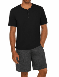 Uniexcosm Schlafanzug Herren Kurz Pyjama Set 🌙🛌